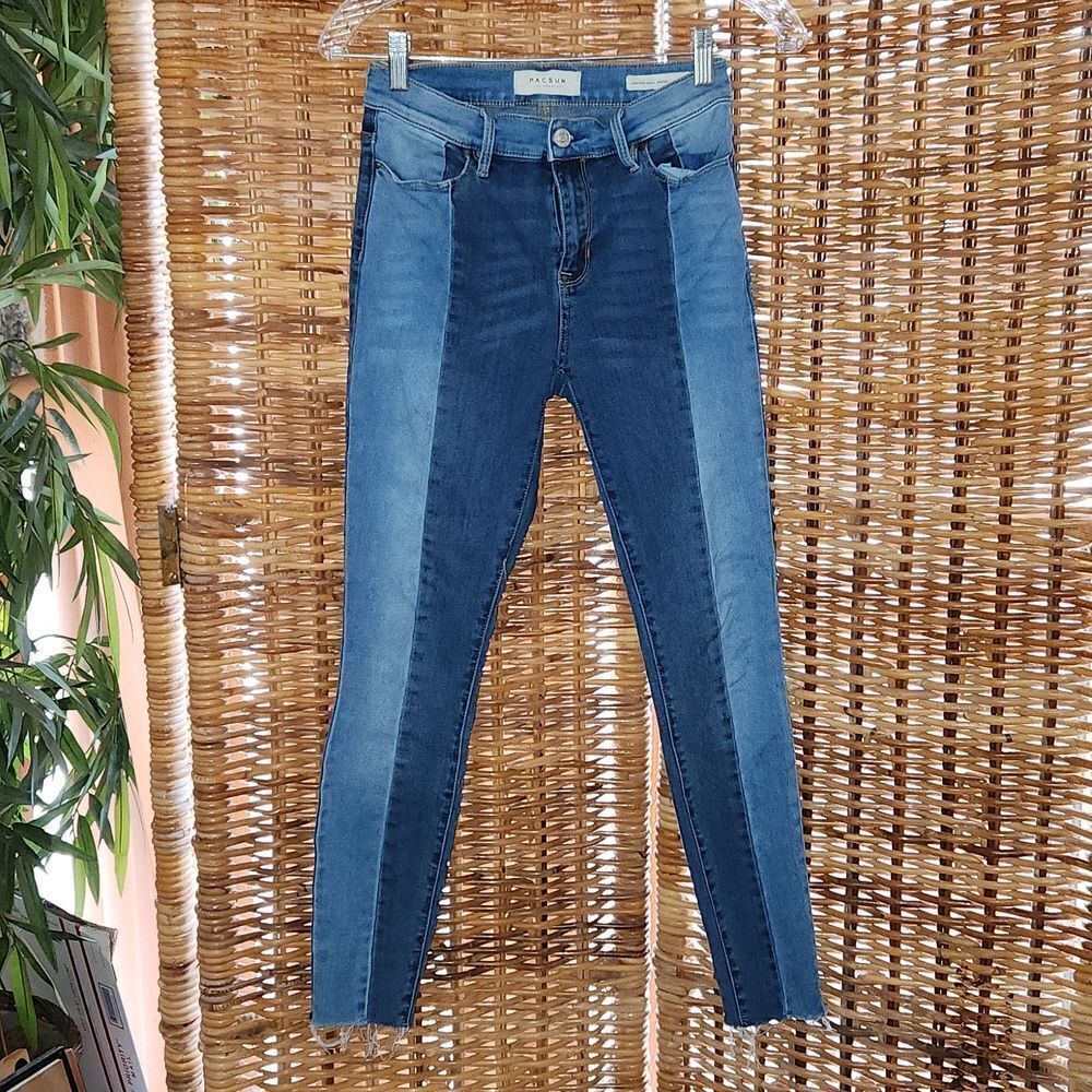 Pacsun 2 Tone High Rise Denim Jeans 24